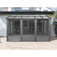 thumbnail image 2 of Gazebo Penguin Florence 8 pi x 12 pi Toit en Polycarbonate Solarium Mural - Ardoise, 2 of 14