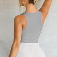 thumbnail image 4 of Yuyuzo Womens Tank Top Deep V Neck Going out Tops Ribbed Knit Stretchy Slim Fitted Tees Summer Basic Sleeveless Shirts, 4 of 7