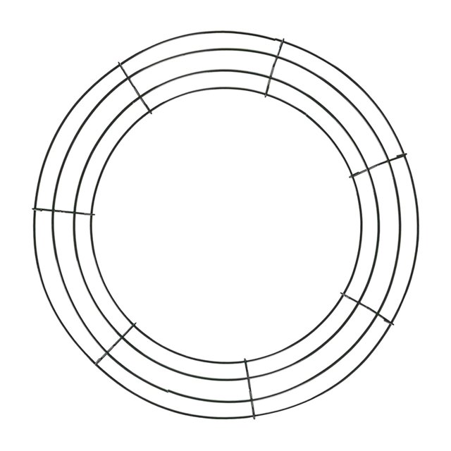 Wire Wreath Frame Wreath Rings Wreath Making Supplies Iron Flower Wreath Frame Black 25cm