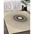 thumbnail image 3 of Ahgly Company Tapis d'Intérieur Ronds Transitionnels Bruns Lavables à la Machine, 3 Pieds Rond, 3 of 7