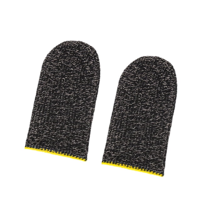 2pcs Gaming Screen Gloves Nylon Knitted Game Gloves Game Gloves Sweatproof Elastic Game Controller Sleeves, Yellow