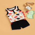 thumbnail image 2 of Boys Sets Letter Crew Neck Sleeveless Vest Tree Shorts, 2 of 6