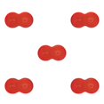 thumbnail image 3 of Maytalsory Easy To Clean Pet Mat Variety Of Styles Dog Accessory Safe And Non-toxic Red 5Set, 3 of 6