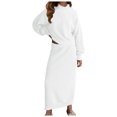 thumbnail image 1 of Ensemble Jupe Chandail 2 Pcs pour Femmes - Polyester, Col Montant, Manches Longues - P-TTG, 1 of 4
