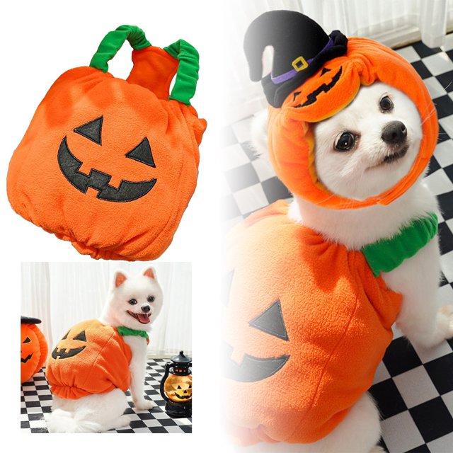 TIELUTT Dog Halloween Christmas Pumpkin Transformation Funny Cat Two Pet Clothes Rack Pet Clothes for Small Dogs Male Pet Clothes for Medium Dogs Male Pet Clothes for Medium Dogs Summer Pet Clothes