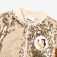 thumbnail image 4 of Disney Princess Toddler Girls Bomber Jacket Belle Sequin Zip Up Lightweight Sweatshirts Sizes 3-6, 4 of 6