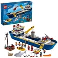 thumbnail image 1 of LEGO City Ocean Exploration Ship 60266 Toy Building Kit (745 Pieces), 1 of 7