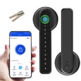 thumbnail image 1 of COFEST Smart Door Lock， Keyless Fingerprint and Touchscreen， Secure Bluetooth， Easy Install， Digital Door Lock， Great for Home， Apartment， Hotel and Office Black, 1 of 8