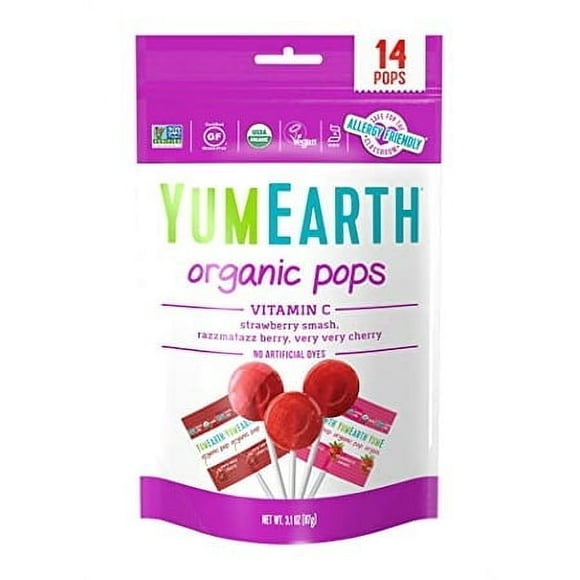 YUMMYEARTH Sucette Sucette VTMN C STND UP PCH 3OZ