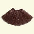 thumbnail image 4 of KIHOUT Clearance Toddler Girls Cute Party Dance Solid Color Net Yarn Sequins Stars Tulle, 4 of 5