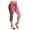 Red, variant on Aboser Womens Faux Jean Capri Leggings Boho Floral Print Yoga Leggings Athletic High Rise Cropped Pants Stretch Slim Fitted Capris Butt Lift Tummy Control Legging