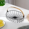 thumbnail image 4 of ZZkhGO Black Iron Fruit Basket, Compact Storage Tray, Sturdy Metal Organizer for Coffee Table Candy Display, 4 of 6