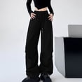 thumbnail image 1 of AherBiu Oversized Womens Sweatpants High Waisted Wide Leg Drawstring Loose Casual Trousers with Pockets, 1 of 3