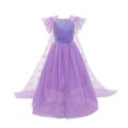 thumbnail image 1 of HAWEE Filles Princess Costumes avec Cape Cosplay Neige Fête Reine Déguisement, 1 of 7