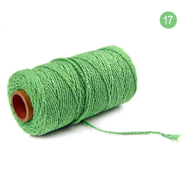 Agiferg 100m Long/100Yard Pure Cotton Twisted Cord Rope Crafts Macrame Artisan String