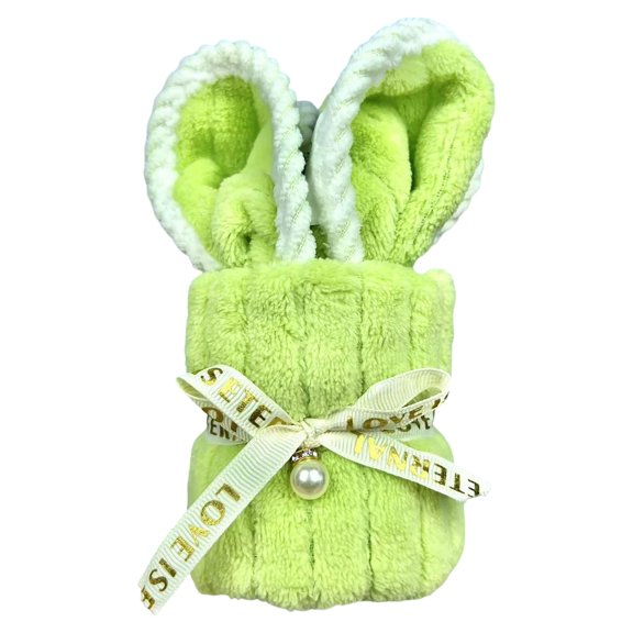 Serviette en Molleton Lapin de Pâques 50 cm x 25 cm – Serviette de Bain Ou de Plage Douce et Absorbante pour Enfants et Adultes