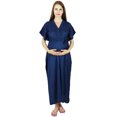 thumbnail image 1 of Bimba Maternity Hospital Kaftan With Belt Rayon Nursing Night Gown| Front & Back Buttons, 1 of 9