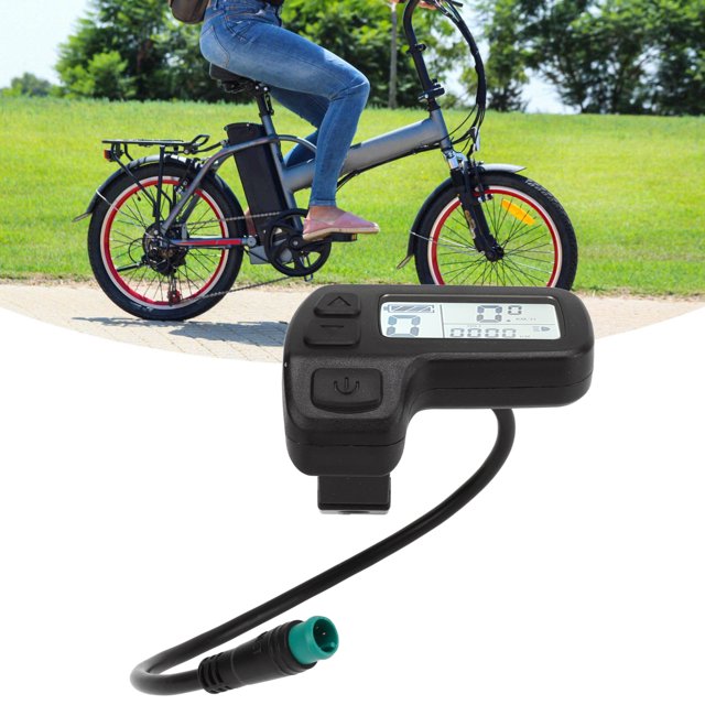Electric Bike Display, Lightweight Clear LCD Screen Electric Bicycle Meter Power Display 24V 36V 48V Universal Portable For Electric Bike