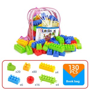 BLOCKSF First Builders Big Building Bag(130pieces)