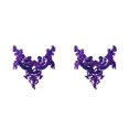 thumbnail image 3 of maskred Beautiful And Easy To Rhinestones Applique Sew On Beads Trim Patches Versatile Beautiful And Elegant purple 2Set, 3 of 6