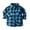 Blue, variant on Kids Toddler Flannel Shirt Jacket Plaid Long Sleeve Lapel Button Down Shacket Baby Boys Girls Shirt Top Coat Outwear Red 100/18 M—24 M