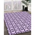 thumbnail image 3 of Ahgly Company Tapis d'Intérieur Lavable en Machine Carré Transitionnel Rebecca Violet, 8 Pieds Carré, 3 of 7