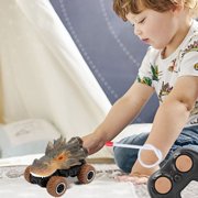 EGNMCR Car Model Children's Four-way Remote Control Car Simulation Dinosaur Model Car Toy Boy Gift, A For Christmas And Easter Gifts Remote control cars Birthday Gifts for Kids