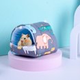 thumbnail image 3 of CBFFDC Comfortable Pet Bed Hamster Colorful Cartoon Pattern House Washable Guinea Pig Bed Small Animals Hideout for Autumn Winter, 3 of 7