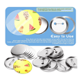 thumbnail image 2 of 80 Sets 58mm/2.25Inch Metal Button Parts Supplies for Button Machine Round Pin Maker, Badge Blank Button Pins Bulk, 2 of 7