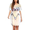 thumbnail image 1 of Robes pour Femmes 2024 Été Chemise de Bikini Oversize par-Dessus Manches Courtes Mignonne Imprimé de Bikini par-Dessus Robe T-Shirt Ample Porter Rabais de 50 % Liquidation!, 1 of 4