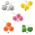 thumbnail image 2 of Xingzhi 50 Pieces Home Office Hotel Portable Realistic Artificial Flowers Indoor Outdoor Wedding Reusable Simulation Roses Orange, 2 of 5
