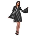 thumbnail image 1 of Moomaya Robe à Manches Longues Évasées pour Femmes, Décontractée, Imprimée, d'Été, Plissée, Kurta, 1 of 6