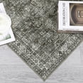 thumbnail image 4 of Garvee 9'x12' Area Rugs for Living Room Vintage Persian Rug Boho Floral Distressed Rug Farmhouse Non-Slip Low Pile Accent Rug, Brown Green, 4 of 7