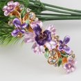 thumbnail image 4 of Women Rhinestone Hair Clip Flower Decor Butterfly Hair Barrette French Barrette, 4 of 10