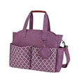thumbnail image 3 of HILABEE Diaper Bag Tote Multi Outer Pockets Lightweight Waterproof Baby Changing Bag Purple, 3 of 9