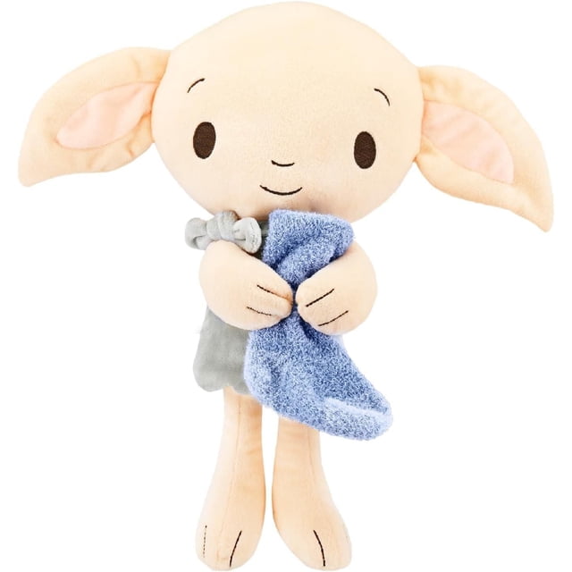 Les Enfants Ont Préféré Harry Potter Dobby Peluche Animal en Peluche la Adorable Maison Elf Tenant Sa Chaussette Emblématique pour Bébés, Tout-Petits et Enfants 15 Pouces, 1 Unité Montrant une Peluche de Dobby Orientée vers l'Avant avec de Grandes Oreilles, Traits du Visage Brodés, Tenant une Chaussette Bleue Douce et Portant une Tenue en Tissu Gris, Idéal comme Compagnon de Voyage Réconfortant Ou Décoration de Chambre.