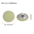 thumbnail image 2 of Unique Bargains 10pcs 24L Fabric Cloth Covered Button 15mm Round Metal Shank Sewing Buttons for Suits Dress Blouses, Light Green, 2 of 5