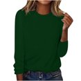 thumbnail image 1 of CEHVOM Blouse d'Été Décontractée à Manches Longues pour Femme, Col Rond, Hauts Unis, T-Shirt, Liquidation, 1 of 4