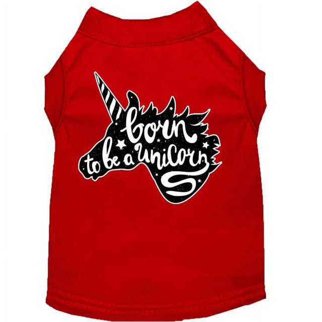 Born To Be A Unicorn Screen Print Dog Shirt Red Xl (16)