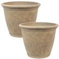 thumbnail image 1 of Sunnydaze Jardinière d'Extérieur à Double Paroi Résistante aux Intempéries en Anjelica - 24 Pouces - Beige - Lot de 2, 1 of 10