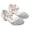 Silver, variant on Girls Low Heeled Dress Shoes Rhinestone Bows Low Heel Princess Flower Wedding Party For Toddler Little Kid Girls Sandals Gold 35/8.5 Y—9 Y
