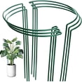 thumbnail image 1 of 6 Pack Plant Support Stakes, Metal Garden Plant Stake, Green Half Round Plant Support Rings For Potted Plants, Plant Cage For Tomato, Hydrangea, 1 of 7