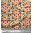 thumbnail image 1 of Soimoi Rayon Fabric Floral,Hummingbird & Squirrel Animal Print Fabric by Yard 42 Inch Wide, 1 of 3