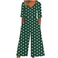 thumbnail image 2 of Wensltd Combinaison Pantalon pour Femmes d'Été à Imprimé Floral, Décontractée, à Manches Courtes, avec Poches Latérales, 2 of 5
