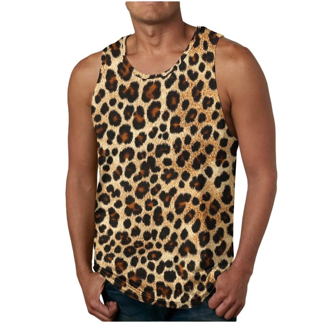 Weiqiqre Débardeurs Unis pour Hommes Amusants d'Été à Col en V Débardeurs Sans Manches T-Shirts Graphiques à Col Rond