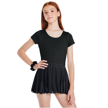 Ensemble 2 pièces avec justaucorps et jupe en maille Justice pour filles