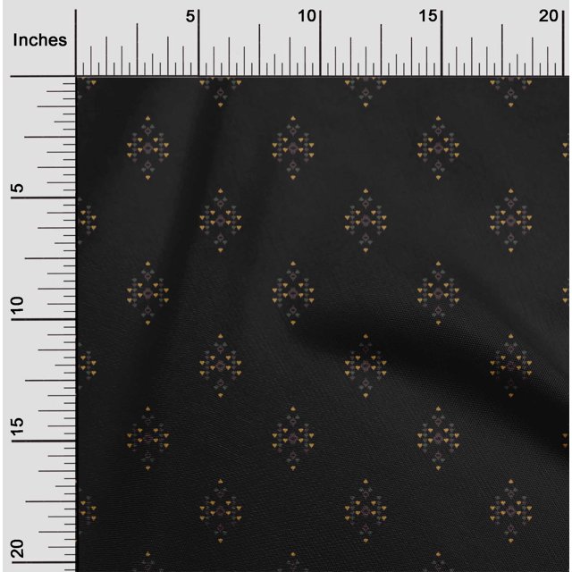 oneOone Georgette Viscose Fabric Geometric Ikat Fabric Prints By Yard 42 Inch Wide