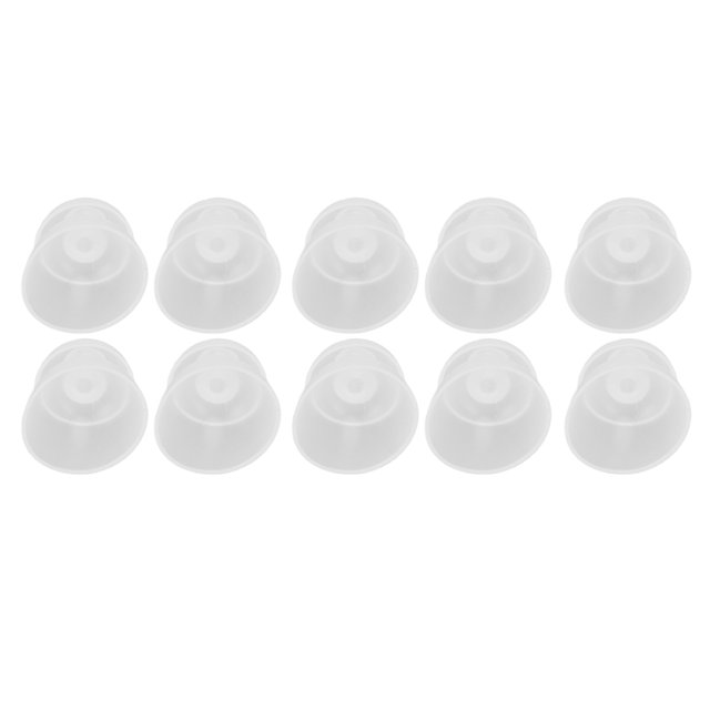 10Pcs Embouts d'Oreille Double Couche Transparente Fermée Anti Statique Silicone Souple Bouchons d'Oreilles Accessoires