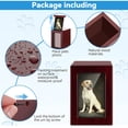 thumbnail image 4 of Personalized MDF Pet Memorial Urn with Photo Frame – Cremation Keepsake Box for Dogs, Holds 30 Cubic Inches Ashes (Durable, Easy-Access Pet Loss Condolence Gift) Brown, 4 of 6