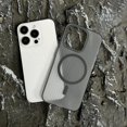 thumbnail image 1 of Premium Aesthetics Ins-Style Clear Magnetic Silicone Case – (Matte black,iPhone 15 Pro), 1 of 6